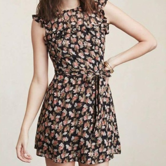 Reformation Dresses & Skirts - Reformation Greta Mini Dress Black Floral Size 6
